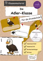 Vorschau - Lehrpläne/Lehrermaterial - Namensschilder Paket Adler Klassentier - Deckblatt