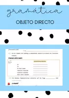 Vorschau - Arbeitsblätter - Merkblatt Grammatik Objeto directo - Deckblatt