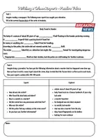 Vorschau - Arbeitsblätter - Writing a Crime Report - Übungsblatt Passive Voice (Creative Writing) - Deckblatt