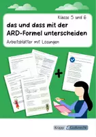 Vorschau - Arbeitsblätter - das und dass unterscheiden – Klasse 5 und 6 - Deckblatt
