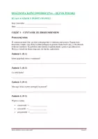zapowiedź - Diagnoza końcoworoczna – język polski klasa 4 | test - strona 1