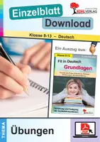Vorschau - Arbeitsblätter - Fit in Deutsch Grundlagen - Übungen | Sekundarstufe Klasse 8-10 | Synonyme, Vorsilben, Fremdwörter, Rätsel, Kreuzworträtsel | Arbeitsblätter, Kopiervorlagen, Freiarbeit mit Lösungen - Deckblatt