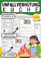 Vorschau - Arbeitsblätter - Unfallverhütung (Gefahren) im Haushalt – Sachtexte und Arbeitsblätter (7./8. Klasse) - Deckblatt