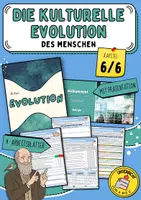 Vorschau - Arbeitsblätter - Die kulturelle Evolution des Menschen | Arbeitsblätter mit Lösungen und Präsentation (Klasse 9/10) - Deckblatt