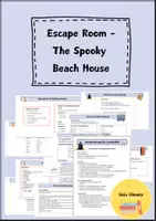 Vorschau - Stationenlernen - Escape Room Englisch - The Spooky Beach House - Deckblatt