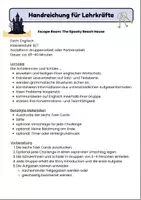 Vorschau - Stationenlernen - Escape Room Englisch - The Spooky Beach House - Seite 1