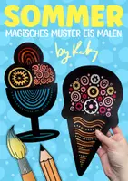 Vorschau - Arbeitsblätter - Mosaik Eis Fensterbilder Ausmalen & Basteln im Sommer - Deckblatt