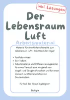 Vorschau - Arbeitsblätter - Lebensraum Luft - Material zur Unterrichtsreihe - Seite 1