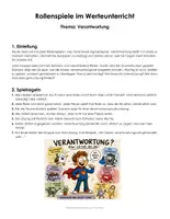 Vorschau - Anderer Materialtyp - Rollenspiele Verantwortung – Aufgaben ernst nehmen - Deckblatt