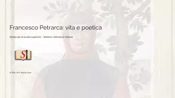 anteprima - Presentazioni / Lavagne - PETRARCA: VITA E POETICA – Lezione Completa - Pagina di copertina