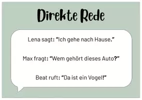 Vorschau - Arbeitsblätter - Direkte Rede Arbeitsblätter + Merkhilfe - Seite 2