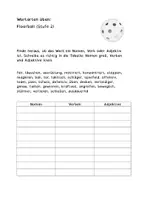 Vorschau - Arbeitsblätter - Wortarten Floorball - Nomen, Verben & Adjektive üben - Seite 1