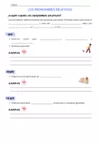 Vorschau - Arbeitsblätter - Arbeitsblatt Grammatik Pronombres Relativos - Seite 1
