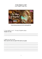 Vorschau - Arbeitsblätter - Storytime / Listening comprehension / Dreams - Deckblatt