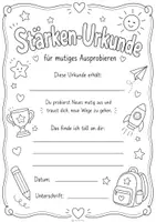 Vorschau - Anderer Materialtyp - Schuljahresende - 4 Ausmalbilder / Stärkenurkunde - Seite 3