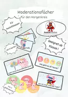 Vorschau - Arbeitsblätter - Moderationsfächer Morgenkreis - Axolotlklasse - Deckblatt