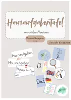 Vorschau - Präsentationen/Tafelbilder - Hausaufgaben Visualisierung verschiedene Versionen | Hausaufgabentafel - Deckblatt