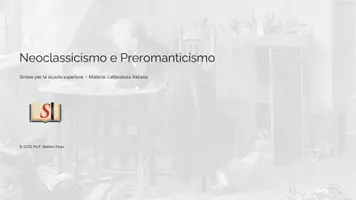 anteprima - Presentazioni / Lavagne - Neoclassicismo e Preromanticismo - Pagina di copertina