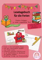 Vorschau - Arbeitsblätter - Lesetagebuch für die Schulferien - Deckblatt