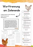Vorschau - Arbeitsblätter - Worttrennung am Zeilenende - Deckblatt