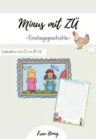 Vorschau - Präsentationen/Tafelbilder - Einstiegsgeschichte - Zehnerübergang Subtraktion (ZR20) - Deckblatt