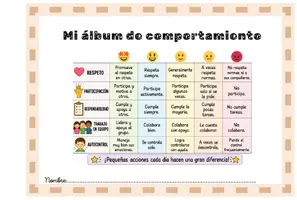 Vista previa - Tarjetas / Manipulativos - Album de comportamiento lunes a vierne -enero a diciembre - Portada