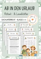 Vorschau - Arbeitsblätter - SACHUNTERRICHT Ferien / Lese- und Rätselblätter - Deckblatt