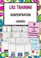 Vorschau - Unterrichtsreihen - LRS Training Sparpaket Konzentrationsübungen - mehr als 150 ABs - Förderung Legasthenie ADS ADHS - Seite 1