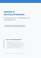 Vorschau - Arbeitsblätter - Statistik & Durchschnittswerte – Arbeitsheft - Seite 1