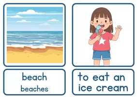 Vorschau - Arbeitsblätter - Englisch Grundschule - In summer - Vocabulary - Read and number - Seite 3