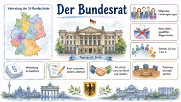 Vorschau - Arbeitsblätter - Arbeitsblatt zum Thema "Bundesrat" + Onlineübung & MP3 + Infografik - Seite 2