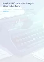 Vorschau - Unterrichtsreihen - 📚 Friedrich Dürrenmatt – Analyse literarischer Texte | Vollständige Unterrichtskonzeption Deutsch Sek II - Deckblatt