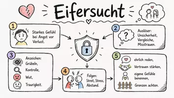 Vorschau - Arbeitsblätter - Arbeitsblatt "Eifersucht, Neid und wie man damit umgeht" + interaktive Lösung & MP3 + Mindmap + Infografiken - Seite 2