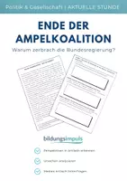 Vorschau - Arbeitsblätter - Aktuelles Thema: Aus der Ampelkoalition - Deckblatt