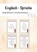 Vorschau - Poster - Englisch Sprüche - Begrüßung & Verabschiedung - Deckblatt