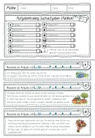 Vorschau - Arbeitsblätter - Schriftliche Addition (mit/ ohne Komma) - Stationentraining - Lerntheke - Aufgabenstreifen - Seite 1
