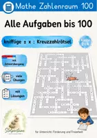 Vorschau - Arbeitsblätter - Kreuzzahlrätsel ± mal und geteilt bis 100 - Deckblatt