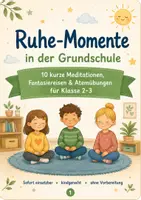 Vorschau - Arbeitsblätter - Achtsamkeit, Entspannung und Meditation in der Grundschule – 10 kurze Ruhe-Momente für Klasse 2–3 Sofort einsetzbare Vorleseübungen, Reflexionsseiten, Ruhekarten & Rituale für mehr Ruhe, Konzentration und Selbstwahrnehmung im Schulalltag - Deckblatt
