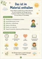 Vorschau - Arbeitsblätter - Achtsamkeit, Entspannung und Meditation in der Grundschule – 10 kurze Ruhe-Momente für Klasse 2–3 Sofort einsetzbare Vorleseübungen, Reflexionsseiten, Ruhekarten & Rituale für mehr Ruhe, Konzentration und Selbstwahrnehmung im Schulalltag - Seite 1