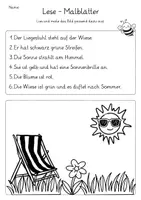 Vorschau - Arbeitsblätter - Lese Malblätter (Liesmal) zum Sommer Kl.1-4 - Seite 2