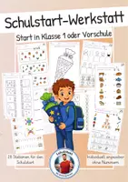 Vorschau - Stationenlernen - Schulstart-Werkstatt - Werkstatt für die Vorschule und den Schulanfang - Deckblatt