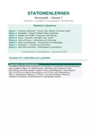 Vorschau - Arbeitsblätter - Stationenlernen Grammatik Klasse 7 | 8 Stationen | Wortarten Satzglieder Kasus Aktiv Passiv Konjunktiv II Nebensatz | Laufzettel | Lösungskarten | Selbstkontrolle | sofort einsetzbar - Deckblatt