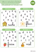 Aperçu - Jeux - Associer les lettres cursives et scriptes – Atelier autonome GS – Printemps / Été - Page 3