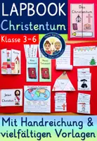 Vorschau - Stundenentwürfe - Christentum Lapbook Klasse 3 bis 6 - Weltreligionen Religion Ethik - Deckblatt