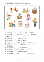 Vista previa - Hojas de trabajo - Completa las oraciones - página 3