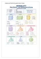 Vorschau - Arbeitsblätter - Volumen und Oberfläche geometrischer Körper – anspruchsvolle Aufgaben mit Lösungen - Seite 1