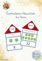 Vorschau - Arbeitsblätter - Einmaleins Häuser- die 4er Reihe. Von der wiederholten Addition zur Multiplikation - Deckblatt