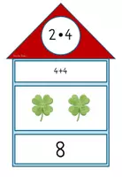 Vorschau - Arbeitsblätter - Einmaleins Häuser- die 4er Reihe. Von der wiederholten Addition zur Multiplikation - Seite 3