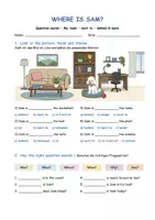 Vorschau - Stundenentwürfe - English | Furniture | My Room | Preposition | Questions - Deckblatt