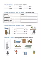 Vorschau - Stundenentwürfe - English | Furniture | My Room | Preposition | Questions - Seite 1